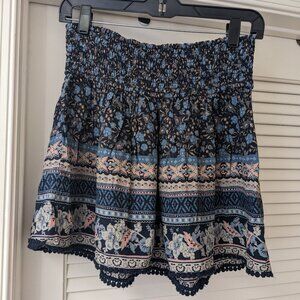 Hollister floral mini skirt